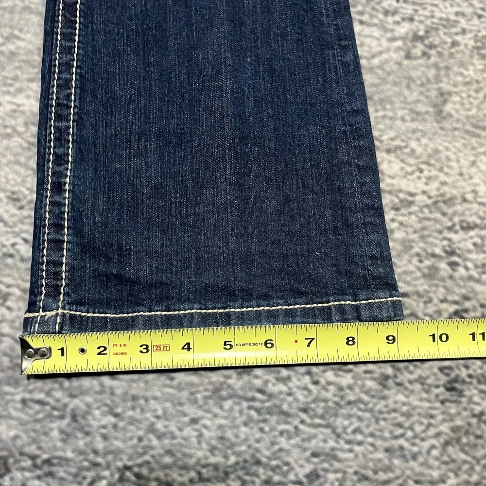 Miss Me Jeans Womens 26 (29x31) Blue Easy Boot Cut Low Rise Flare Rhinestone Y2K